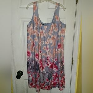 Nine West Sleeveless Floral Dress Size 14W
